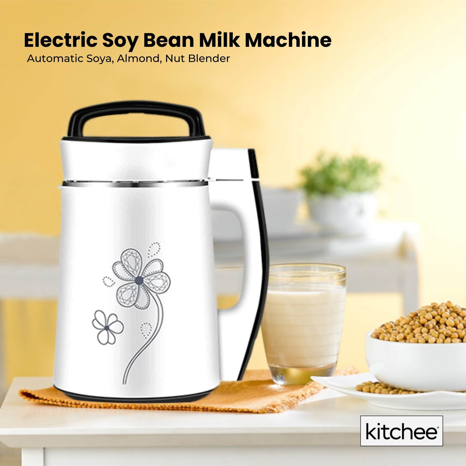 1.2L Electric Soy Bean Milk Maker Machine - Automatic Soya Almond Nut Blender - SuperSaverAU - view 2