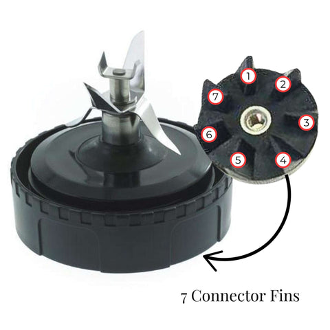 For Nutri Ninja Extractor Blade - 7 Fin Connection Replacement Blender Parts - SuperSaverAU - view 2