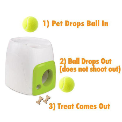 Fetch N Treat Dog Toy - Interactive Ball Roll & Reward, 16x16x20 cm