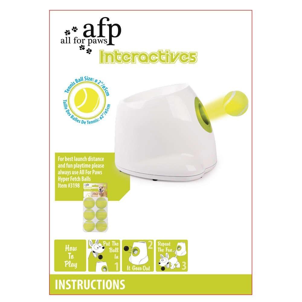 AFP Hyper Fetch Mini Dog Ball Thrower - 3 Launch Ranges, 3 Balls Included