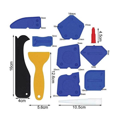 12 Piece Plastic Sealant Scraper Tools Finishing Grout Silicone Caulking Remover - SuperSaverAU - view 2