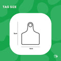 Green Small Cattle Ear Tags 5x4cm Set - 100 Blank Tags for Livestock - SuperSaverAU - view 3