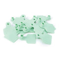 Premium Green Blank Cattle Ear Tags with Pins - Medium, 100pcs