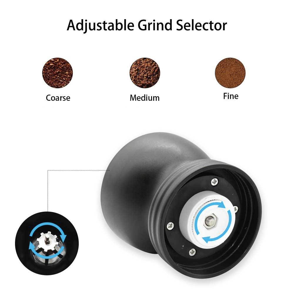 Coffee Bean Grinder - Manual Hand Stainless Ceramic Burr Core Glass Jar Nut Mill - SuperSaverAU - view 9