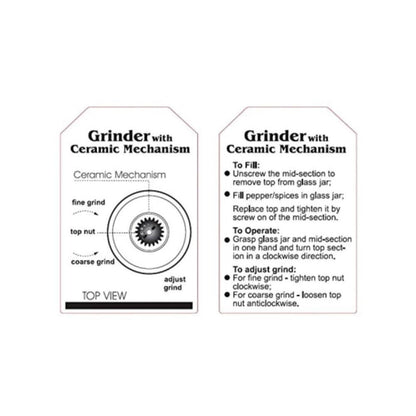 Orku Single Salt or Pepper Grinder 180ml – Glass Manual Mill with Rose Gold Lid