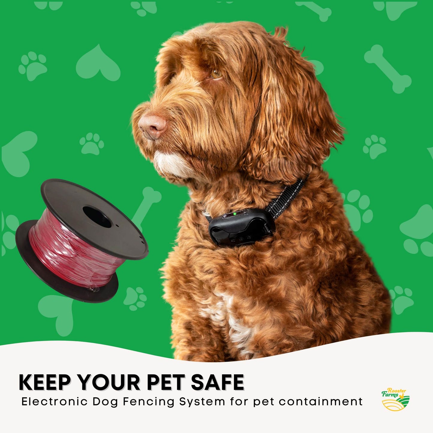 Copper Electric Boundary Wire 300m - Solid 1mm Dog Fence Cable, Red PVC