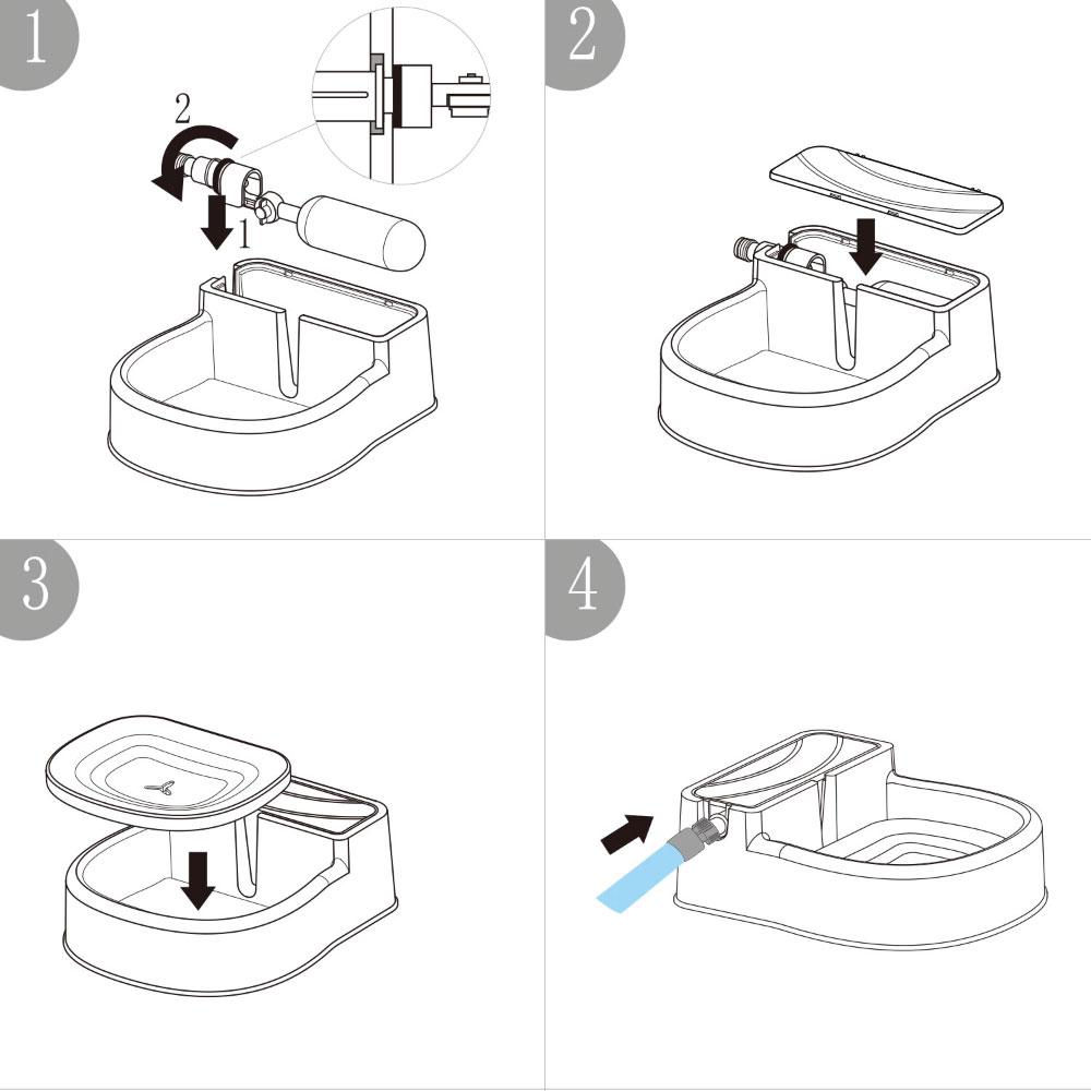 All for Paws Auto Filling Dog Drinking Water Fountain 28cm x 22cm x 10cm - SuperSaverAU - view 5