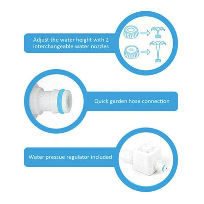 All For Paws Chill Out Garden Water Fountain 25.0x22.0x8.7 cm, Easy-Push Paw Activated