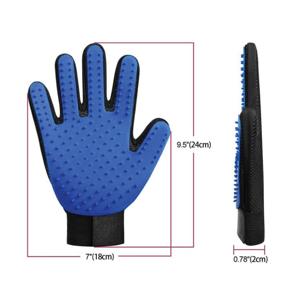 2-In-1 Pet Deshedding and Massage Glove - Right Hand Mitt 24cm x 18cm