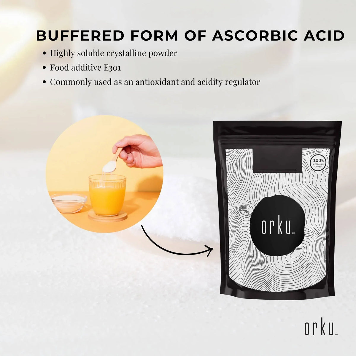 Pharmaceutical Grade Sodium Ascorbate Powder 100g Buffered Vitamin C Non-Acidic