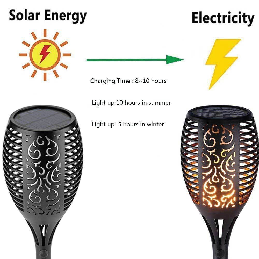 Solar LED Dancing Flame Light - 51 LEDs, 60cm, Waterproof, Energy Saving - SuperSaverAU - view 4