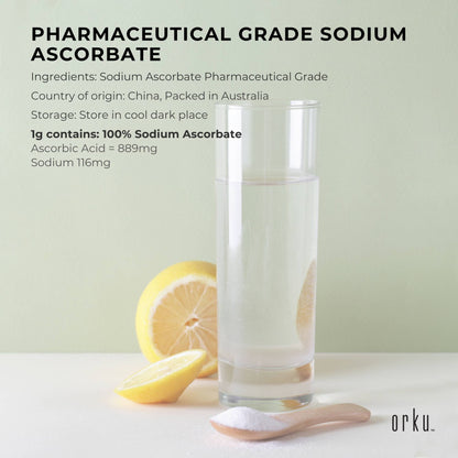 1.2Kg Pharmaceutical Grade Sodium Ascorbate Powder Buffered Vitamin C