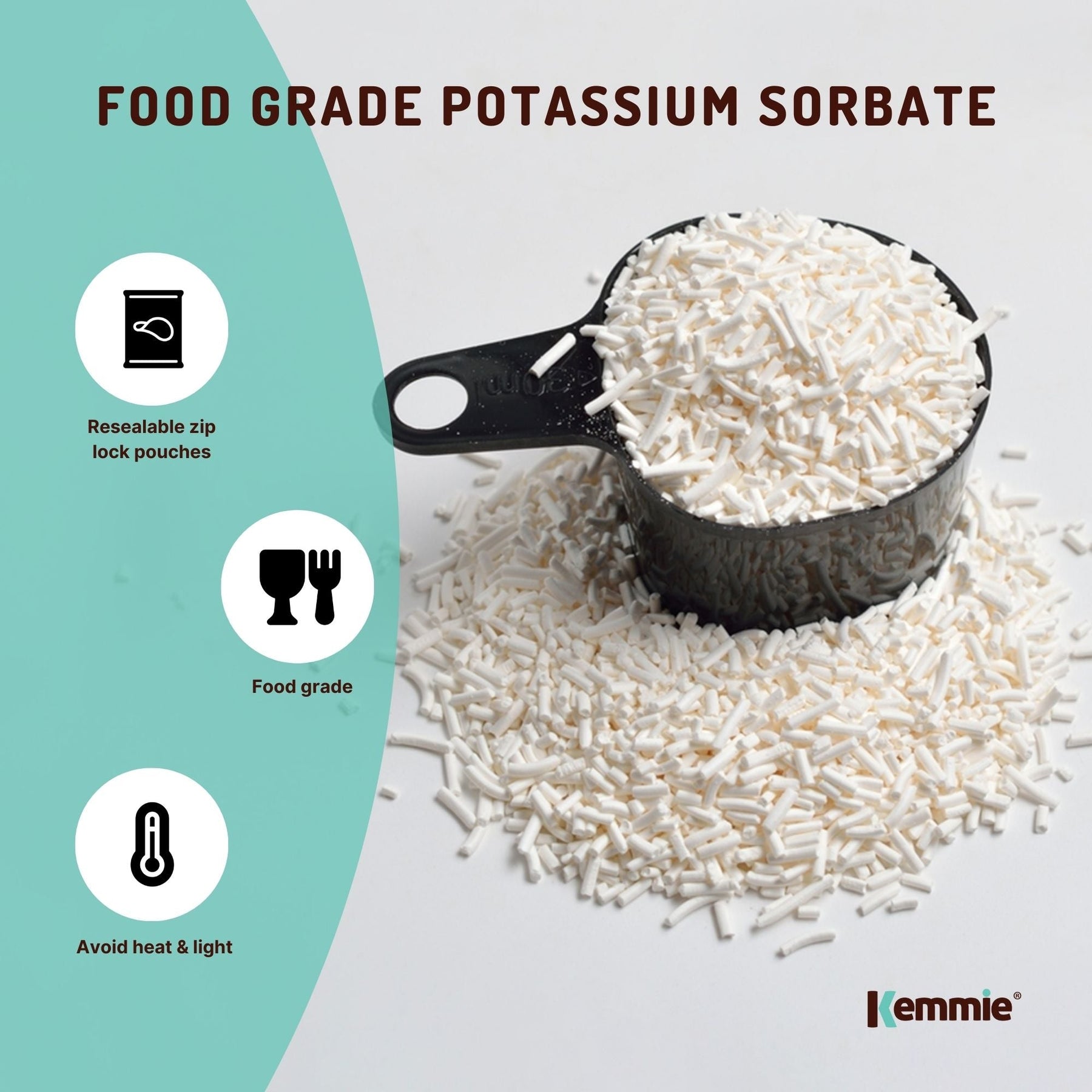 50g Potassium Sorbate Granules Food Grade Preservative Cosmetics Brew Skin E202 - SuperSaverAU - view 3