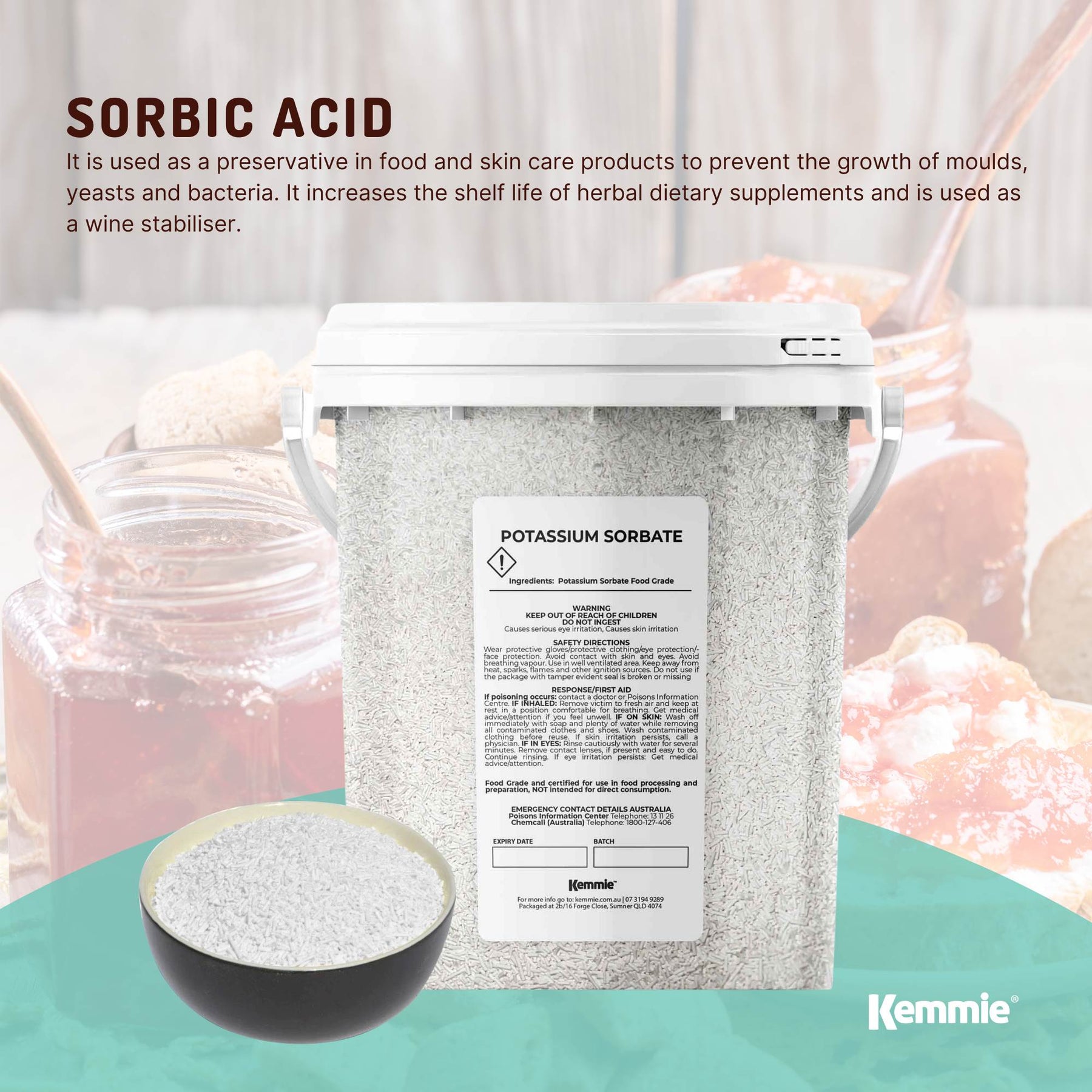 500g Potassium Sorbate Granules Food Grade Preservative Cosmetics Brew Skin E202 - SuperSaverAU - view 4
