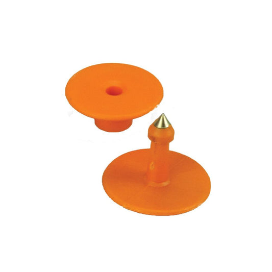 Cattle Ear Tags Set - 100x Round Orange Blank for Pig Sheep Goat Cow