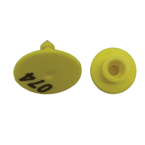 Round Yellow Cattle Ear Tags Set 1-100 for Livestock, Pigs, Sheep, Goats - SuperSaverAU - view 1