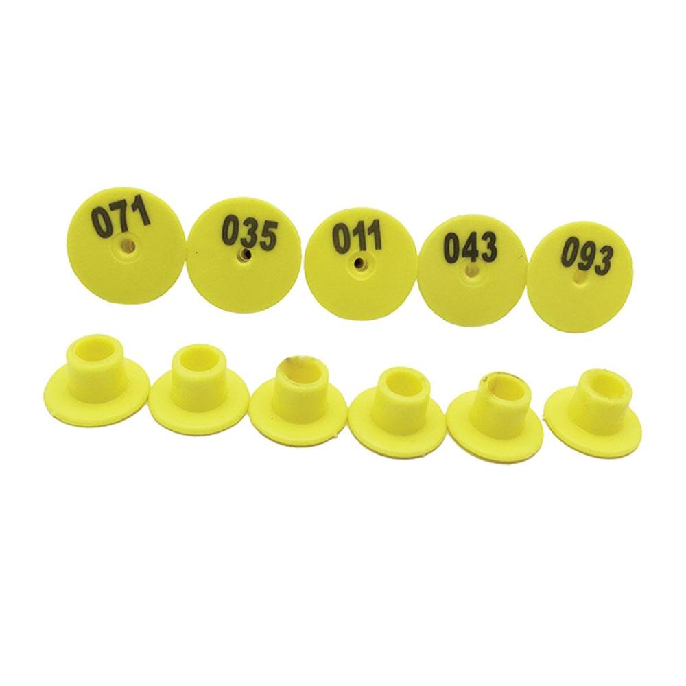 Round Yellow Cattle Ear Tags Set 1-100 for Livestock, Pigs, Sheep, Goats - SuperSaverAU - view 3