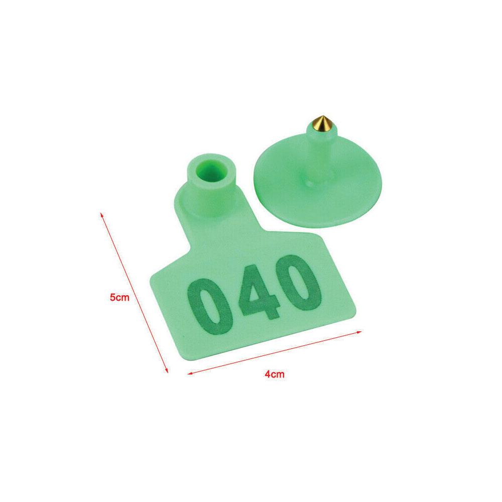 Green Small Cattle Ear Tags Set 1-100 for Goats, Pigs, Sheep, Livestock - SuperSaverAU - view 3