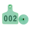 Green Medium Cattle Ear Tags 1-100 Set 6x7cm for Livestock Identification - SuperSaverAU - view 1