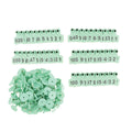 Green Medium Cattle Ear Tags 1-100 Set 6x7cm for Livestock Identification - SuperSaverAU - view 2