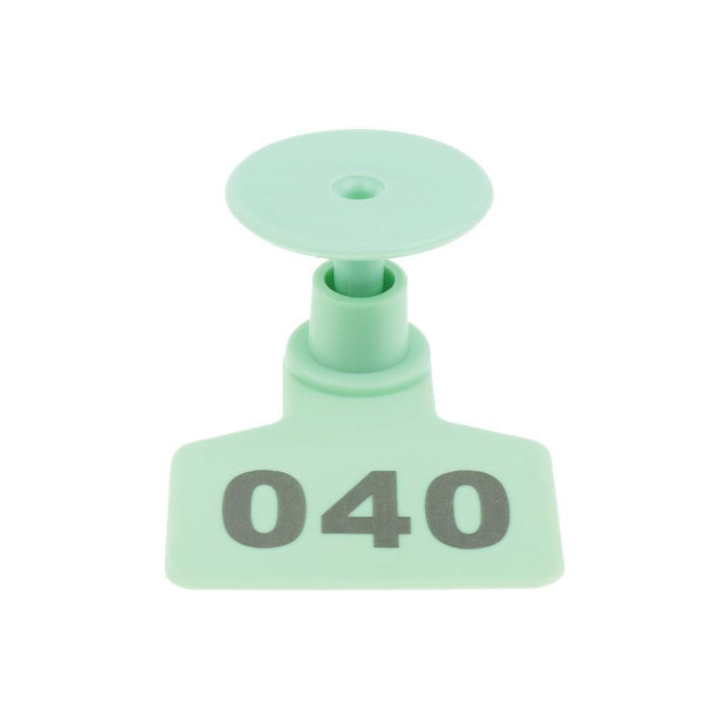 Green Medium Cattle Ear Tags 1-100 Set 6x7cm for Livestock Identification - SuperSaverAU - view 4