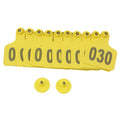 Yellow Medium Cattle Ear Tags 1-100 Set 6x7cm for Livestock Identification - SuperSaverAU - view 3