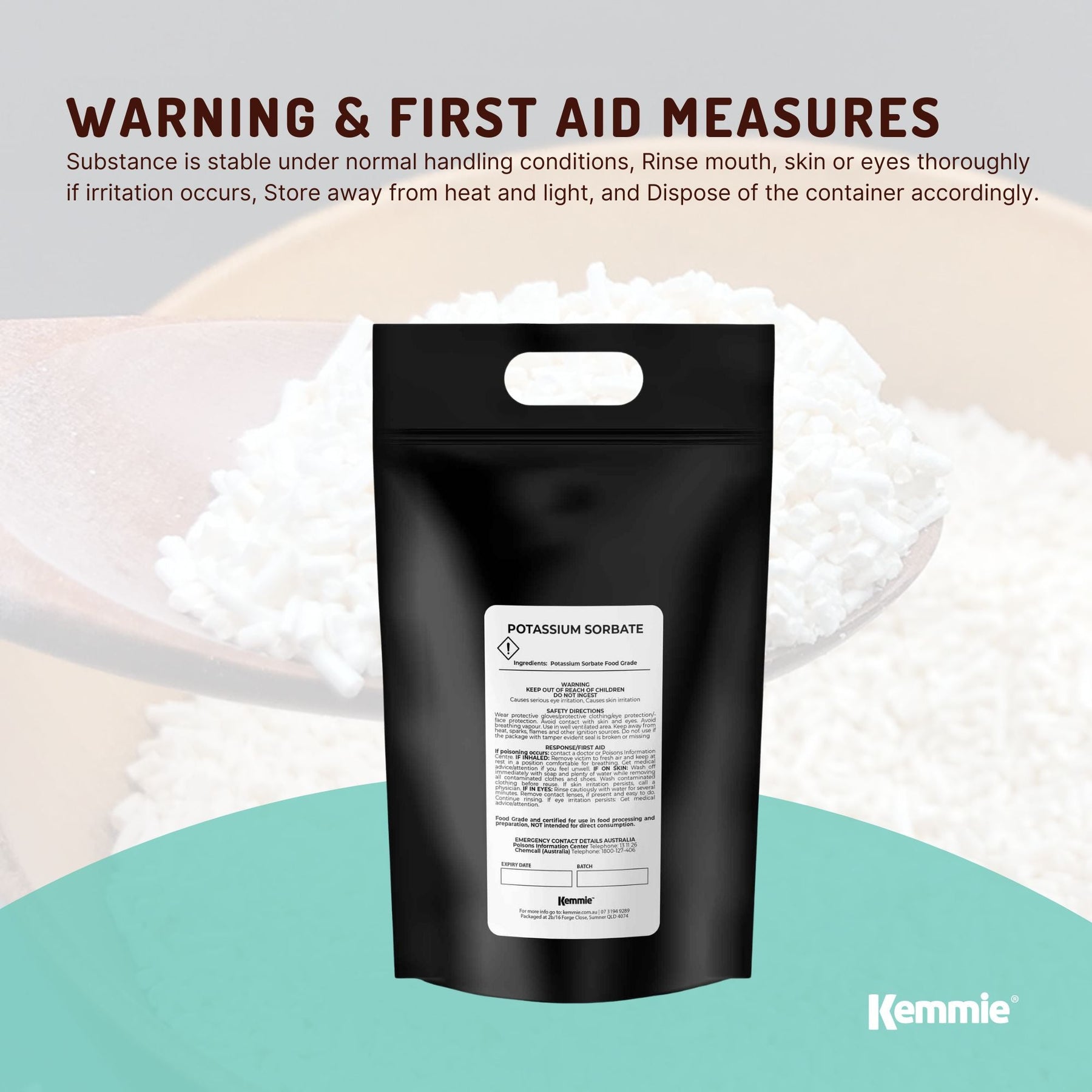 Bulk 10Kg Potassium Sorbate Granules Food Grade Preservative Cosmetics Brew Skin - SuperSaverAU - view 5