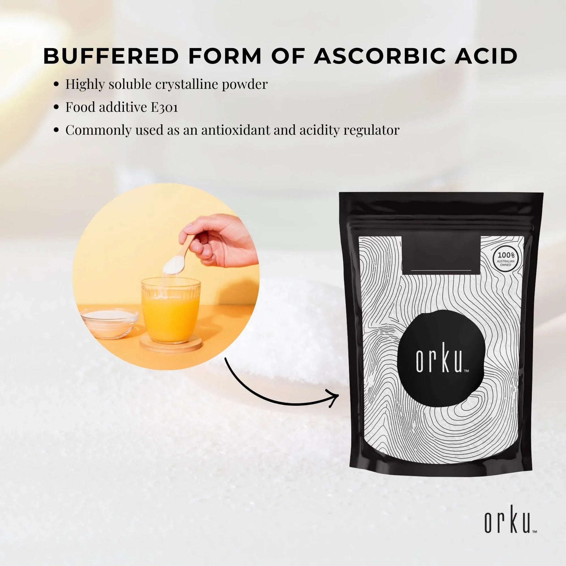 1Kg Pharmaceutical Grade Sodium Ascorbate Powder Buffered Vitamin C