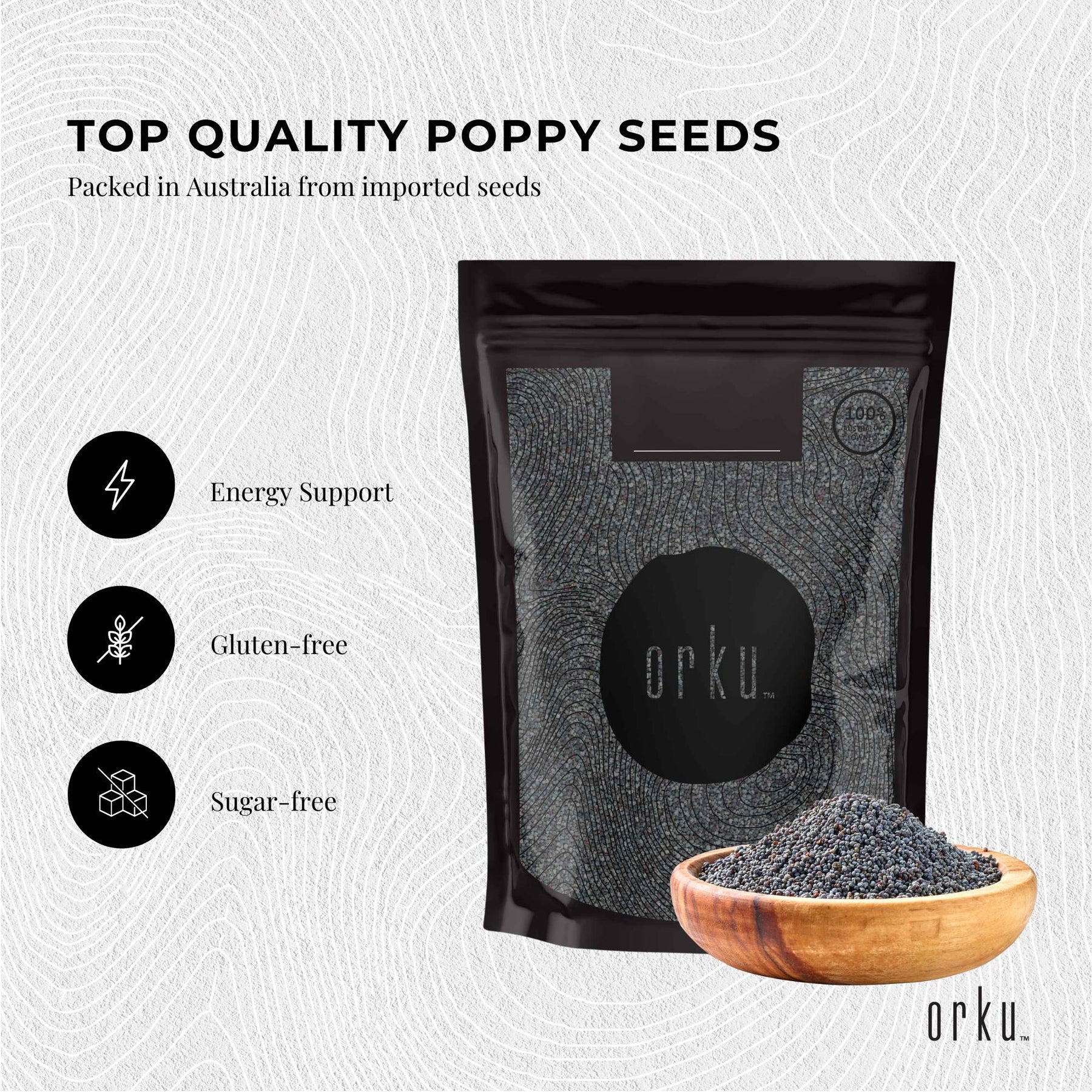 100g Poppy Seeds Unwashed Papaver Somniferum For Baking and Decorating - SuperSaverAU - view 3