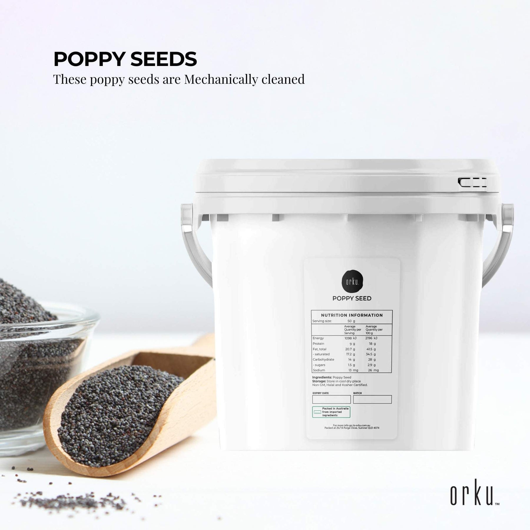 3.5Kg Poppy Seeds Unwashed Bucket Papaver Somniferum For Baking and Decorating - SuperSaverAU - view 2