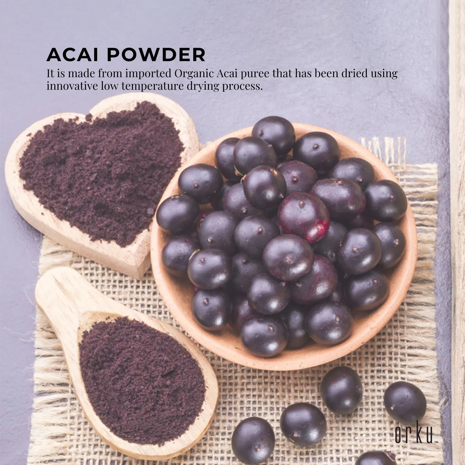 Organic Acai Powder 100g Superfood Brazilian Acai Berry Puree