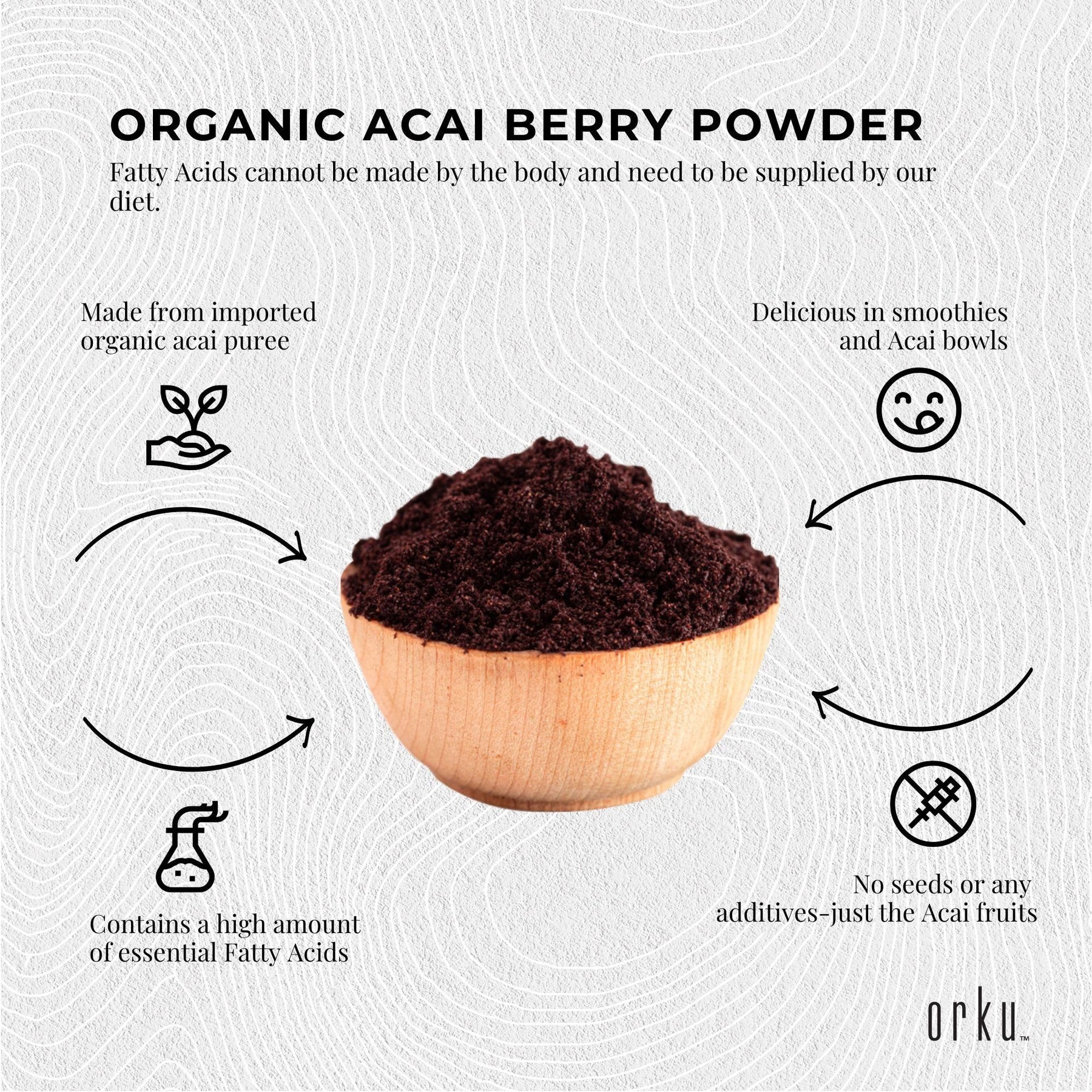 2Kg Acai Powder 100% Organic - Superfood Amazon Berries