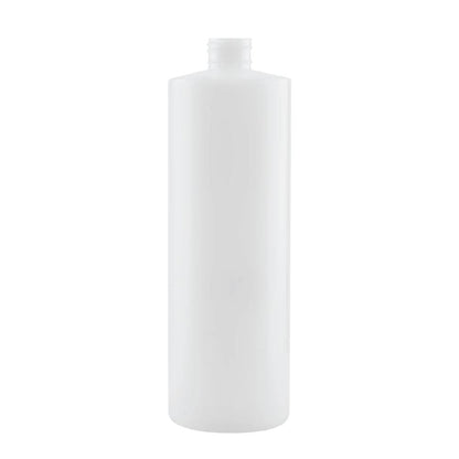 1x 250ml Clear HDPE Round Bottle + 28/410 Caps - Empty Plastic Food Storage