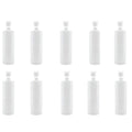 10 x 500ml Natural HDPE Plastic Round Bottles with 28mm Caps - Food Grade - SuperSaverAU - view 1