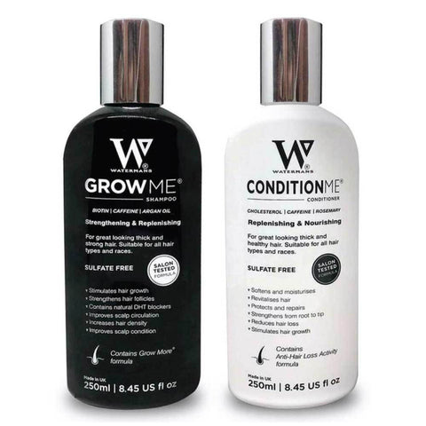 Watermans Grow Me Shampoo & Condition Me Conditioner 250ml Combo for Hair Growth - SuperSaverAU - view 1
