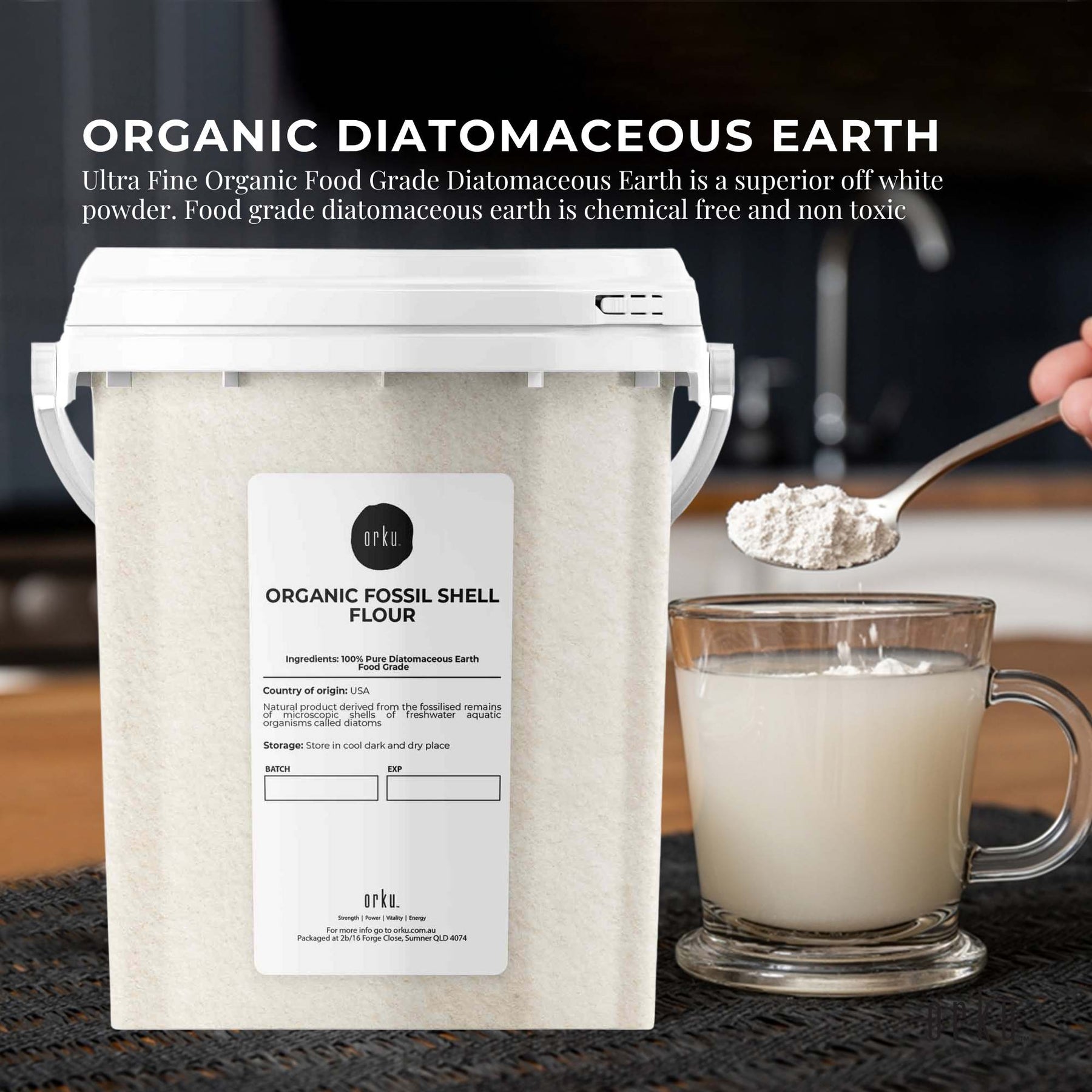 300g Organic Fine Food Grade Diatomaceous Earth Powder Fossil Shell Flour - SuperSaverAU - view 2