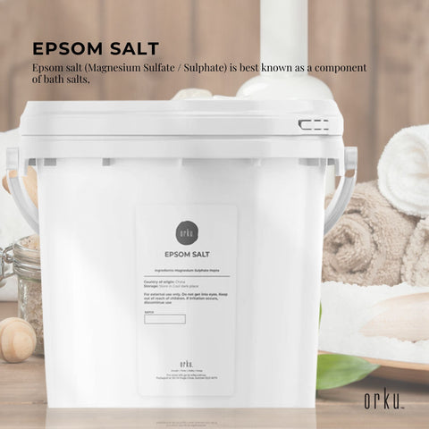Orku 5kg Epsom Salt Tub Magnesium Sulphate Bath Body Skin Care - SuperSaverAU - view 2
