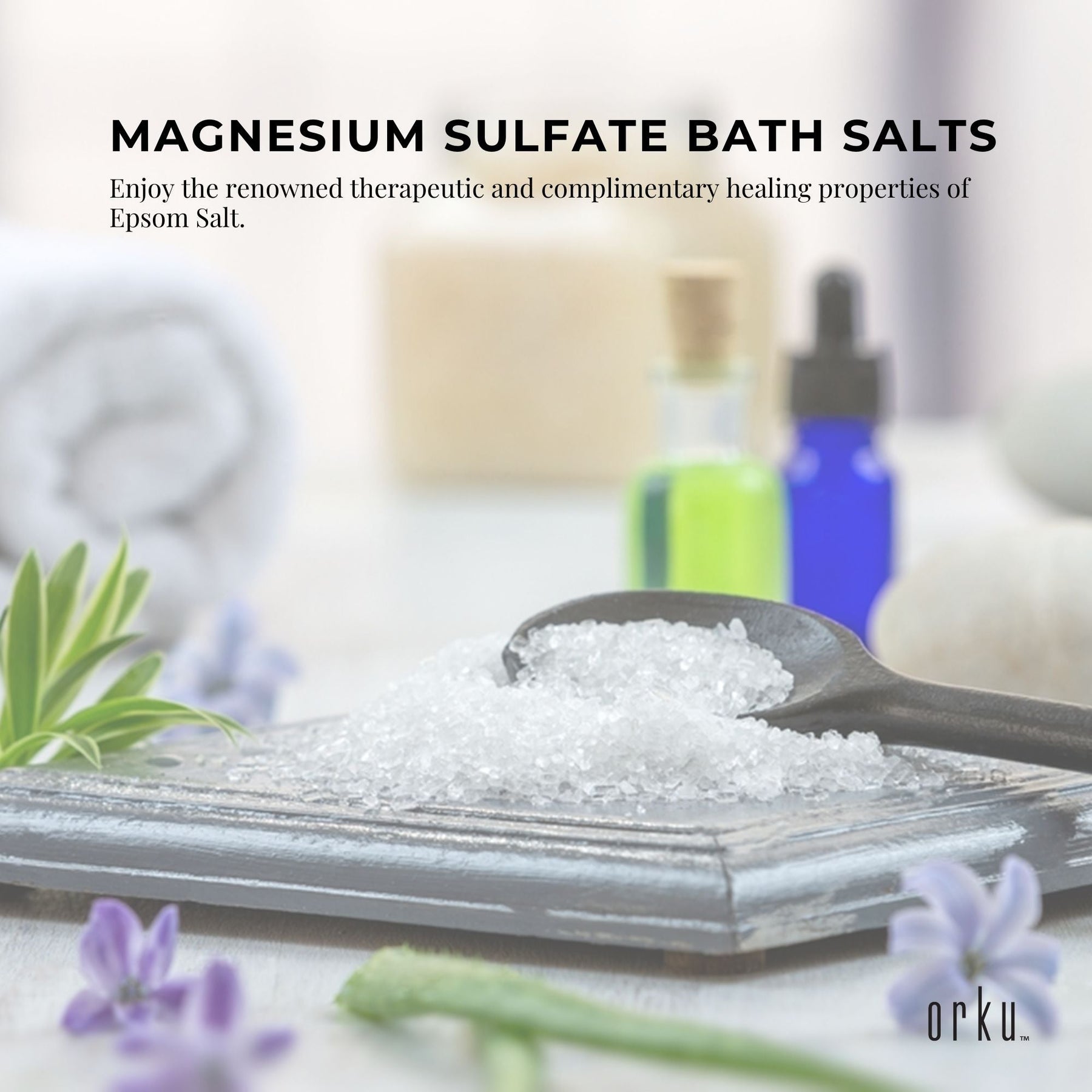 Orku 5kg Epsom Salt Tub Magnesium Sulphate Bath Body Skin Care - SuperSaverAU - view 6
