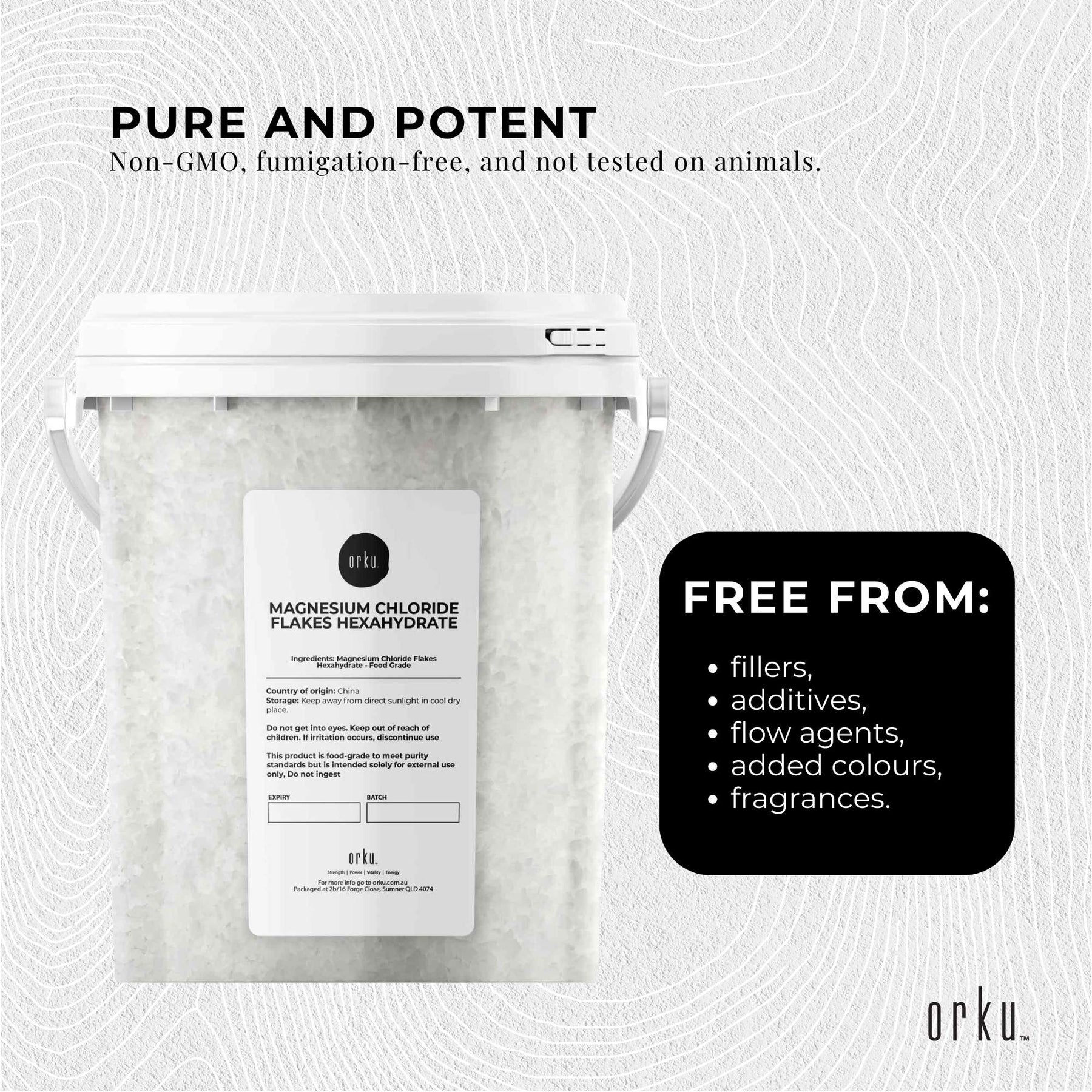 Magnesium Chloride Flakes 800g Hexahydrate Organic USP Food Grade Salt Tub - SuperSaverAU - view 3