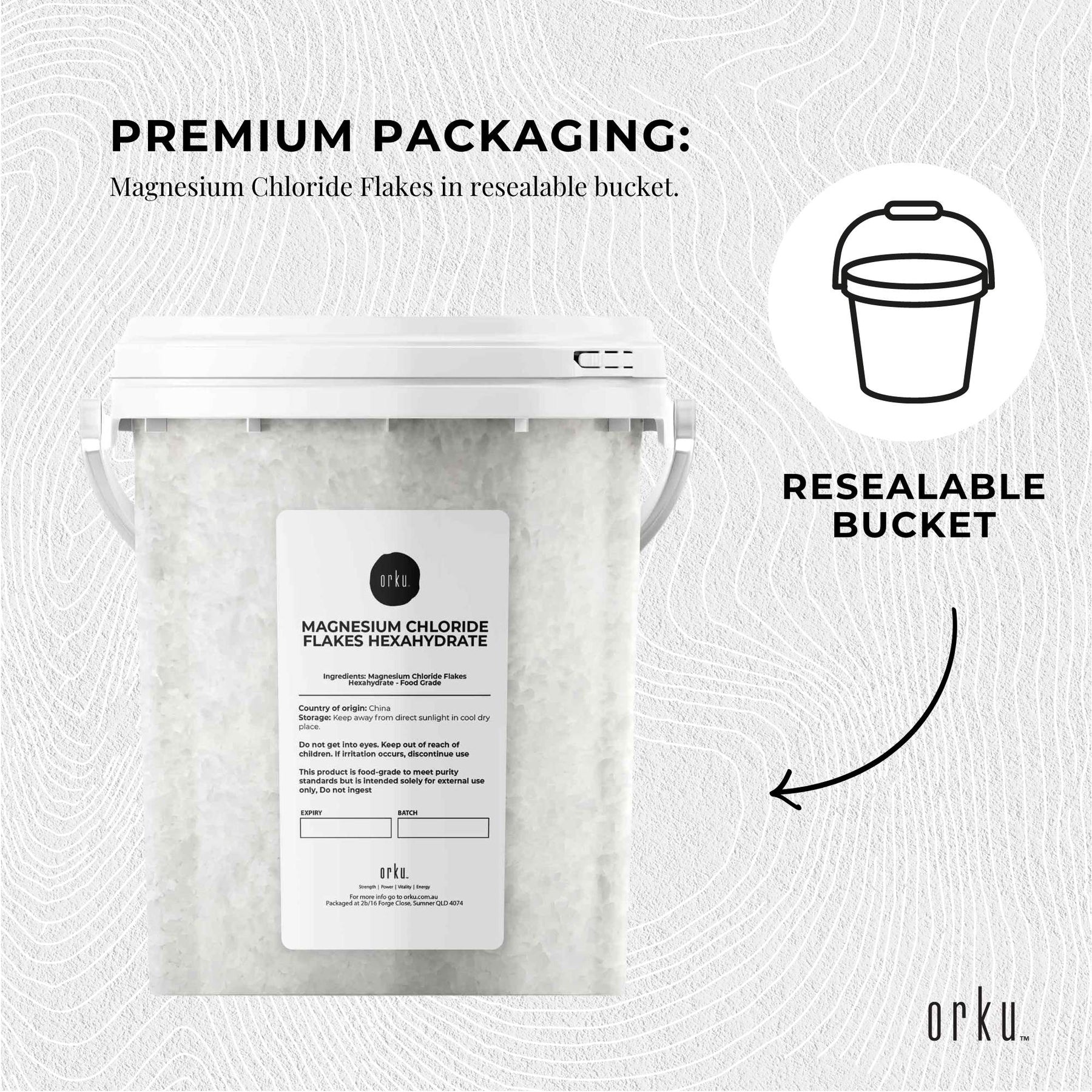 Magnesium Chloride Flakes 800g Hexahydrate Organic USP Food Grade Salt Tub - SuperSaverAU - view 7