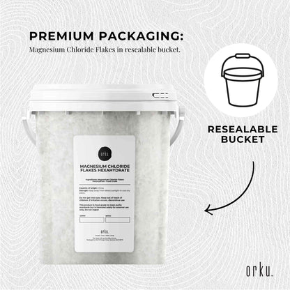800g Magnesium Chloride Flakes Hexahydrate Tub -  Organic USP Food Grade Salt