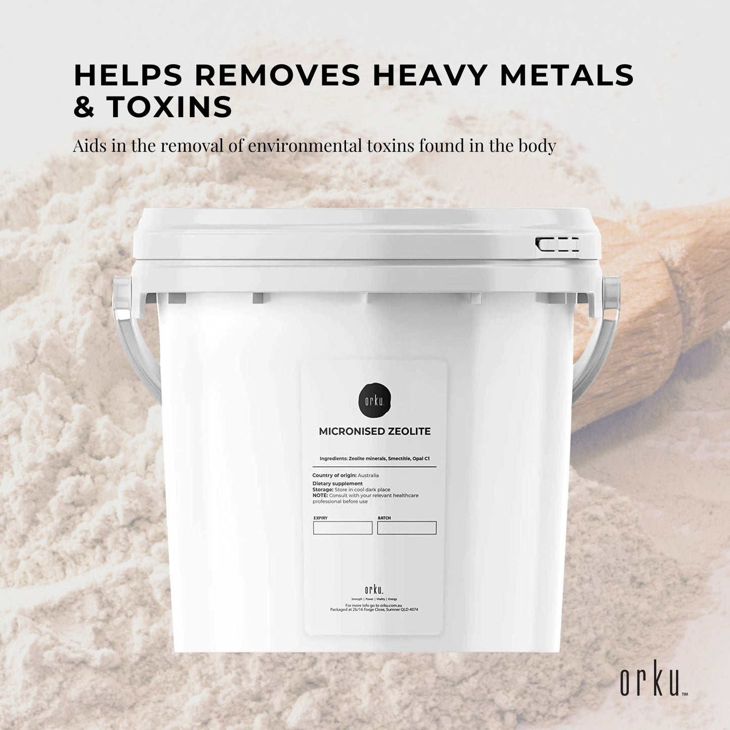 1.3kg Pure Micronised Zeolite Powder Tub Mineral - Micronized Volcamin