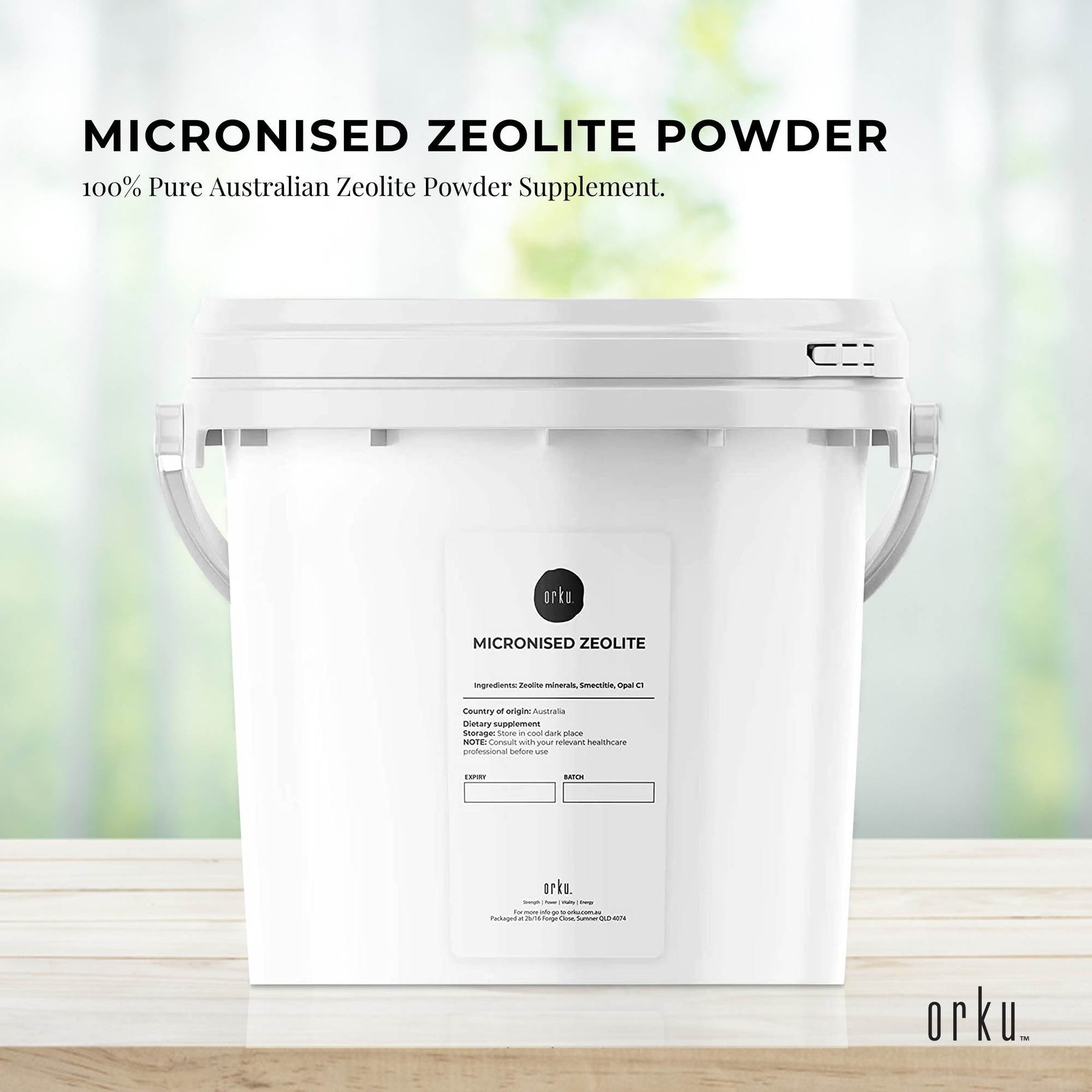 Volcamin 1.3kg Micronised Zeolite Powder Tub - Pure Clinoptilolite Mineral - SuperSaverAU - view 2