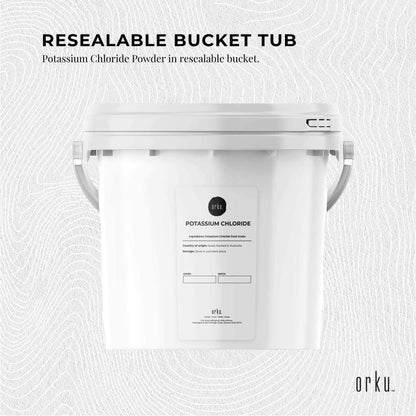 5Kg Potassium Chloride Powder Tub - Pure KCL E508 Food Grade Replacer