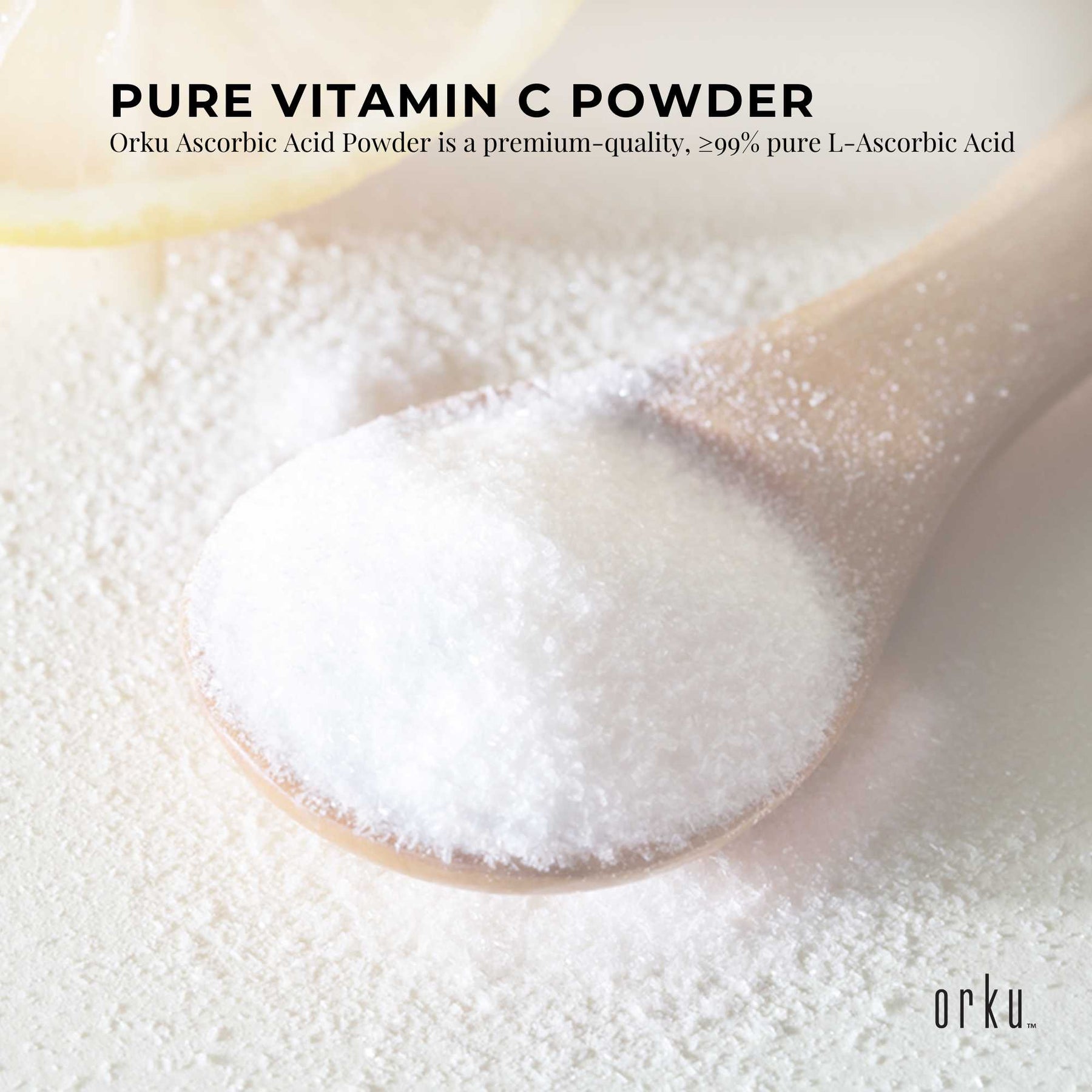Orku Pure L-Ascorbic Acid Vitamin C Powder 5Kg USP Grade Non-GMO - SuperSaverAU - view 8