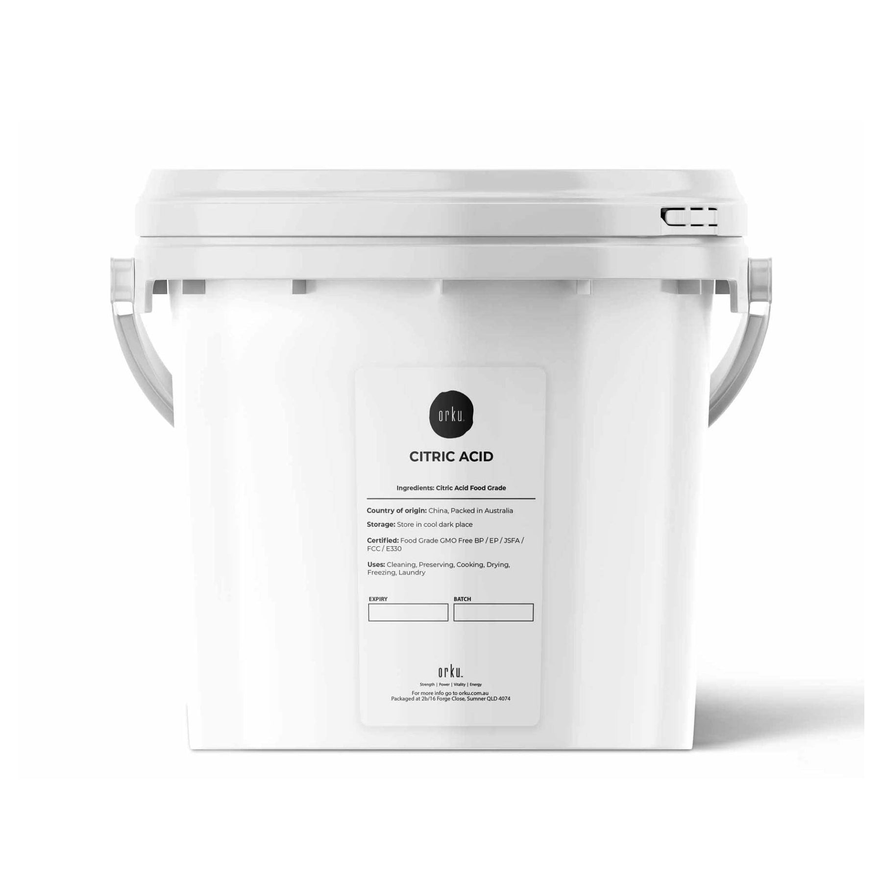 5Kg Food Grade Anhydrous GMO Free Citric Acid Powder Tub Preservative Free - SuperSaverAU - view 1