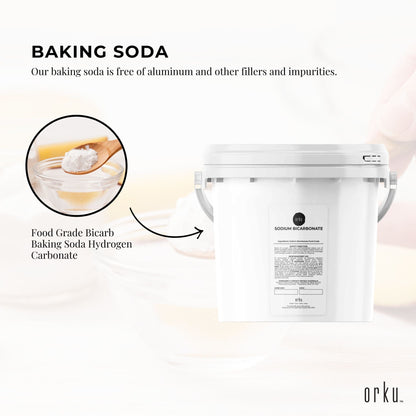 5Kg Sodium Bicarbonate Tub - Food Grade Bicarb Baking Soda Hydrogen Carbonate