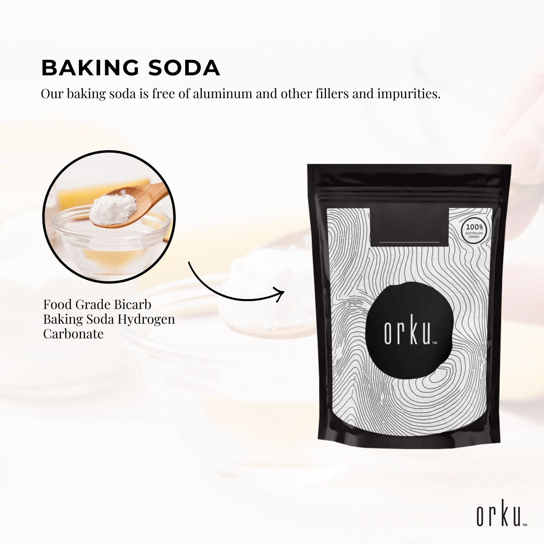 2Kg Sodium Bicarbonate - Food Grade Bicarb Baking Soda Hydrogen Carbonate Powder - SuperSaverAU - view 3