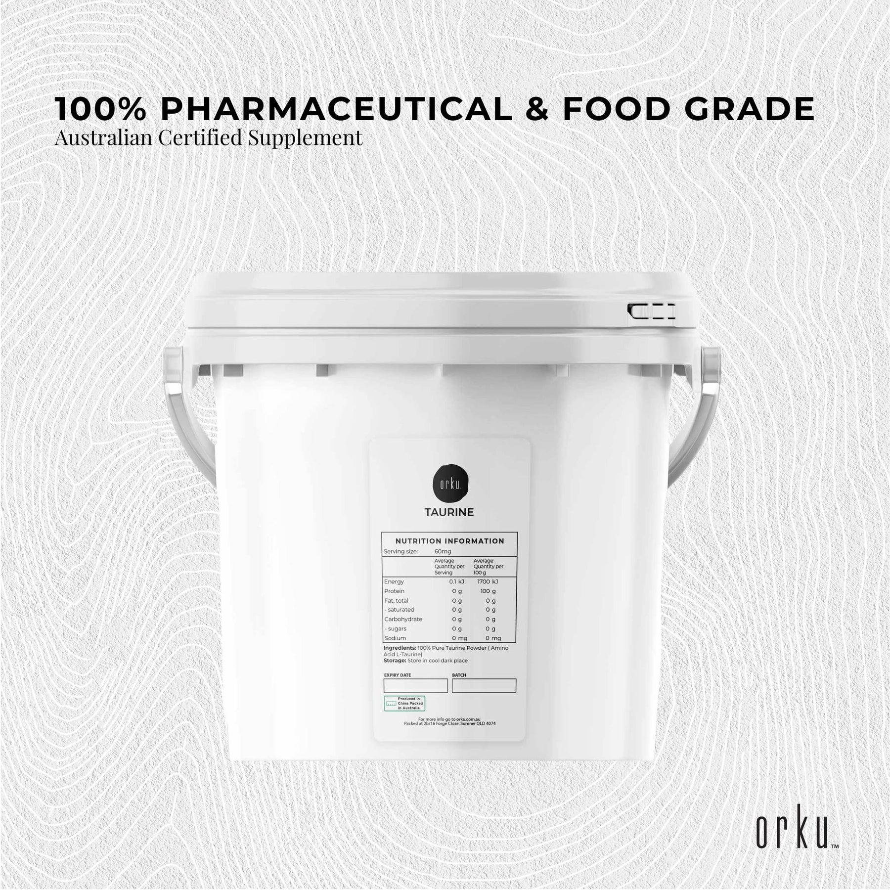 Pharmaceutical Grade 5Kg Taurine Powder Pure Amino Acid Vitamin Supplement - SuperSaverAU - view 3