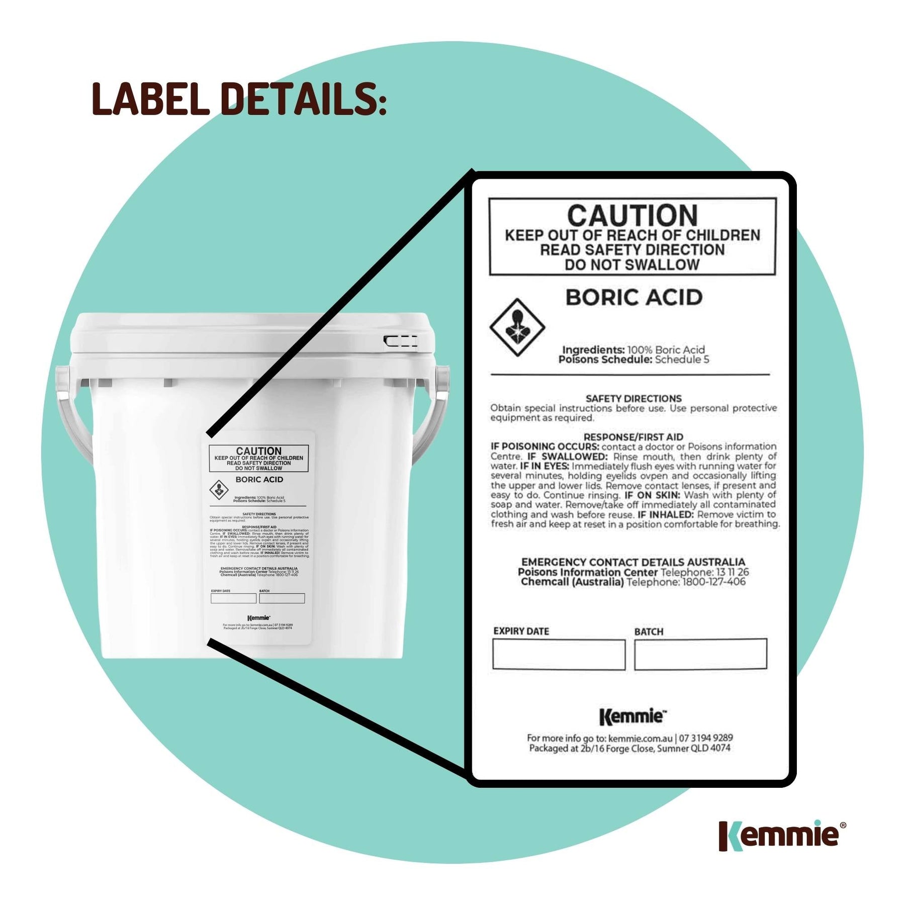 Boric Acid Powder 1Kg - 99.9% Pure, Fully Soluble, Pest Control for Ants & Roaches - SuperSaverAU - view 9